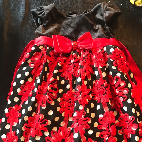 Youngland Girls 4-6X Rose Pleated Hi Low Dress main image 1